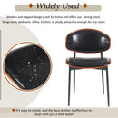 Mid-Century Modern Dining Chairs Set of 2 – Italian-Inspired Bentwood Design with Matte Metal Legs & Luxe PU Leather Seating