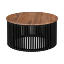 ACACIA SOLID WOOD COFFEE TABLE,NATURAL & BLACK COLOR