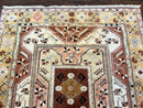 Turkish Rug 7x10, Wool Hand Knotted Vintage Carpet, Geometric Kazak Pattern