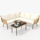 Wicker Patio Furniture Set with Cushions for Outdoor
