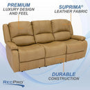 80 Inch RV Triple Recliner Sofa With Wall Hugger Console
