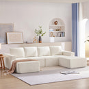 Luxury Cloud Chenille Modular U Shaped Sectional Sofa with Ottomans, Deep Seat, No Assembly Required, 3 Colors, 110*72'