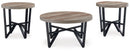 Deanlee - Occasional Table Set (Set of 3) - Grayish Brown / Black