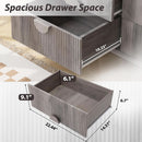 Slate Gray Dresser Semicylinder Drawer Fronts FiftyInches