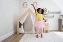 Wooden Montessori Style 5 In 1 Large Playhouse Windowpane