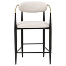 Tina Fabric Upholstered Counter Chair Beige (Set of 2)