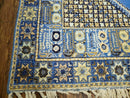 7' X 10' 5" Handmade Moroccan Urban Rabat Wool Carpet Blue Area Rug
