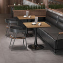 Walnut Finish Tulip Contemporary Dining Table For Two