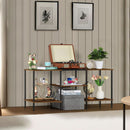 Rustic Brown 50 Inch TV Stand With Power Outlets And Shelf