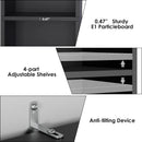 8 Tier Media Tower Rack With Adjustable Shelves Black 70 Inch Tall