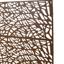 Outdoor & Indoor Metal Privacy Screen Freestanding Decorative Privacy Screen 76' H x 48' W, Privacy Fence Panels for Deck Balcony Patio Garden, Brown
