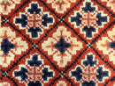 Small Antique Chinese Rug 2x2, Red Blue Square Rug Mat, Handmade, Tibetan Rug
