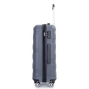 Hardshell Suitcase Spinner Wheels PP Luggage Sets Lightweight Durable Suitcase with TSA Lock,3-Piece Set (20/24/28), Gray