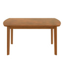 47 Inch Mid Century Modern Dining Table, Solid Wood Kitchen & Dining Room Table for 4, Minimalist Table for Dining Room, Rectangular Dinette Table, Easy Assembly