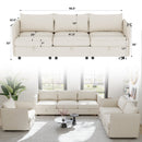 Modular Sectional Sofa, Convertible Sofa Seat With Storage, Sets Including Three seater Sofa & Couches,Loveseat and Single Chair (1+2+3 Seat) for Living Room