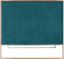57 Inch Teal Velvet Loveseat For Living Room High Density Foam
