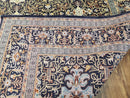 Persian Kashan Rug, Navy Blue, Hand-Knotted, Wool, 4' 8" x 7' 4", Pair A
