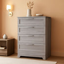 Washed Grey Farmhouse 4 Drawer Distinctive Dresser