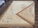 Aubusson Rug 9x12, French European Design, Floral, Elegant