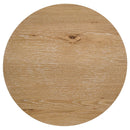 Kessler Round Sculptural Wood End Table Light Oak