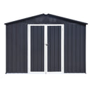 Metal garden sheds 8ftx10ft outdoor storage sheds Dark-grey