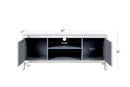 47 Inch Mirror TV Media Console with Diamond Glass Doors, Dual Door Design and Open Storage Space, Compatible with 50-Inch TVs&Modern Decor for Living Room & Bedroom