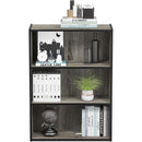 Pasir 3 Tier Open Shelf Bookcase in French Oak Grey