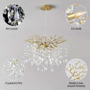 Gold Crystal Tree Branch Chandelier 18 Inch K9 Crystals