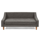 Durable Elevated Dog Sofa Bed with Modern Irregular Armrest Design, Comfortable Soft Pet Sofa - Dark Gray