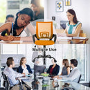 Orange Desk Mesh Chair With Adjustable Lumbar Support