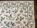 Vintage Stark Carpet 7x10, Ivory and Green, European Aubusson Design, Allover Pattern, Stark Rug