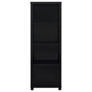 Sachin 3-shelf Engineered Wood Media Tower Black