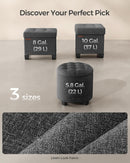 Dark Gray Round Ottoman 17InchesDiameter With Storage