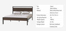Ceres Queen Size Metal Platform Bed Frame with Wooden Headboard and Footboard, Mattress Foundation, No Box Spring Needed, Large Under Bed Storage, Non-Slip Without Noise, Walnut