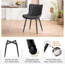 Black Upholstered Dining Chairs Set Of Two Modern Kitchen