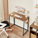 31.5 Inch Folding Computer Desk Space Saving Rustic Walnut