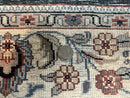 Green Indo Persian Rug 4x6, Floral Allover, Handmade Vintage Oriental Carpet, Sarouk Rug, Wool