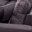 Espresso L Shaped Sectional Sofa Set Left Hand Facing