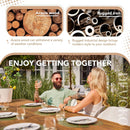 Acacia Wood Dining Table For 6 With Iron Legs IndoorOutdoor