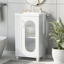 20' Bathroom Vanity with Sink, Bathroom Vanity Cabinet with Two-tier Shelf, Adjustable Shelf, Solid Wood and MDF, White(Old Sku:WF322518AAK)