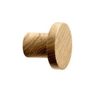 Modern "Pinta" Round Wall Hook in Lacquered Oak