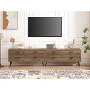 4-Drawer Chest, 4 Drawer Dresser TV Stand for TV, Dressers Bedroom Furniture Large Storage Tower Unit, Dresser for Bedroom, Closet Living Room, Hallway, 47.2"W x 15.7"D x 23.6"H, Rustic Walnut