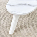 Modern minimalist white table top. Cloud shape gives you a new experience, computer desk. The game table. Suitable for dining and living rooms.