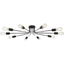 10 Light Sputnik Chandelier Black Ceiling Light Semi Flush Mount Light Ceiling Lamp