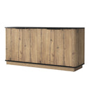 Multi-functional MDF Sideboard, an Ideal Choice for TV and Tableware Storage in Modern Homes, with Product Dimensions of 55*15.7*29.6 Inches.