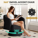 Black ThreeSixty 360 Swivel Armchair Premium Collection