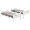 Littleton Wood Twin Over Twin Bunk Bed White