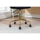 Mesh Fabric Home Office 360Swivel Chair Adjustable Height With Gold Metal Base,Black