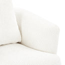 360° Swivel Barrel Sofa Chair with Throw Pillow, Chenille Upholstered Accent Chair, Beige, 38.2'