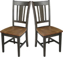 International Concepts Splatback Dining Chair Hickory Washed Coal
